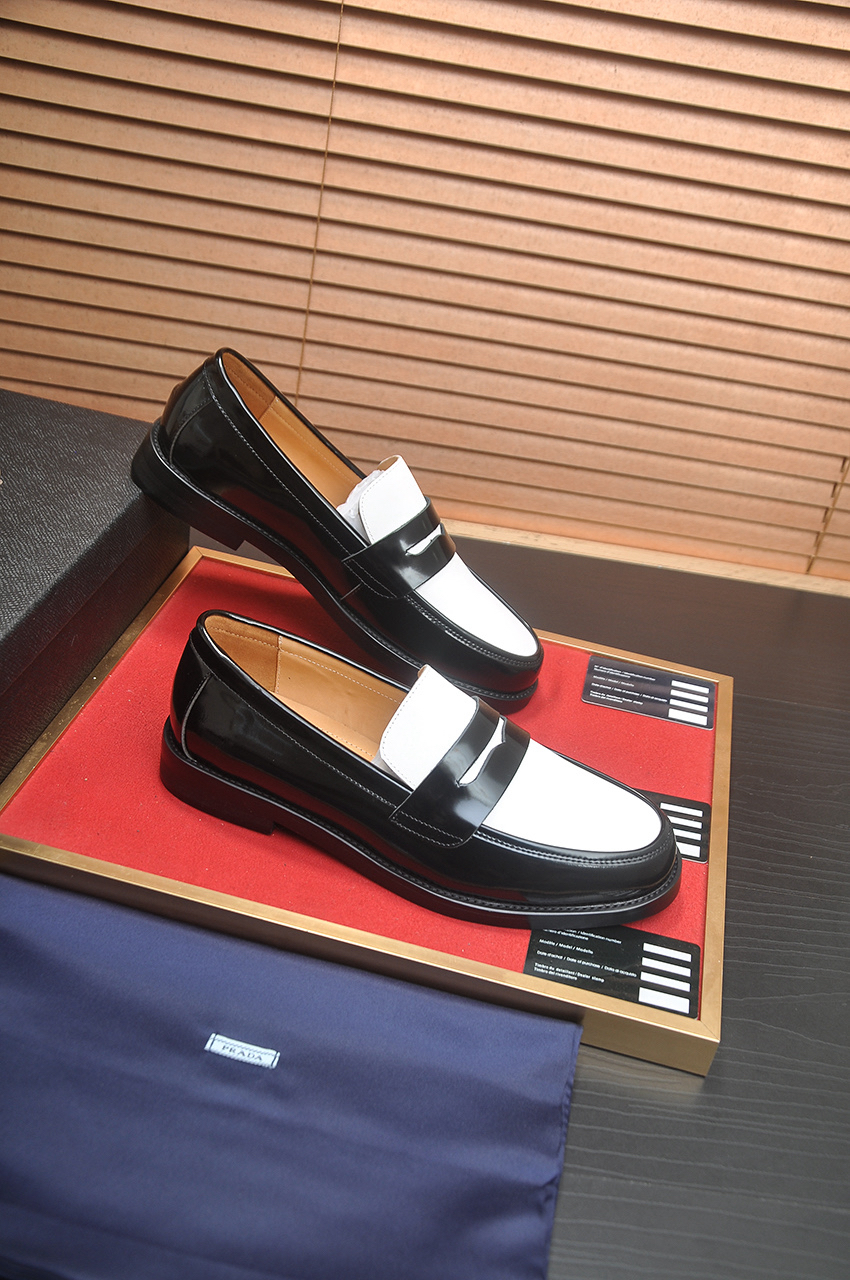 Prada men's leather shoes-51