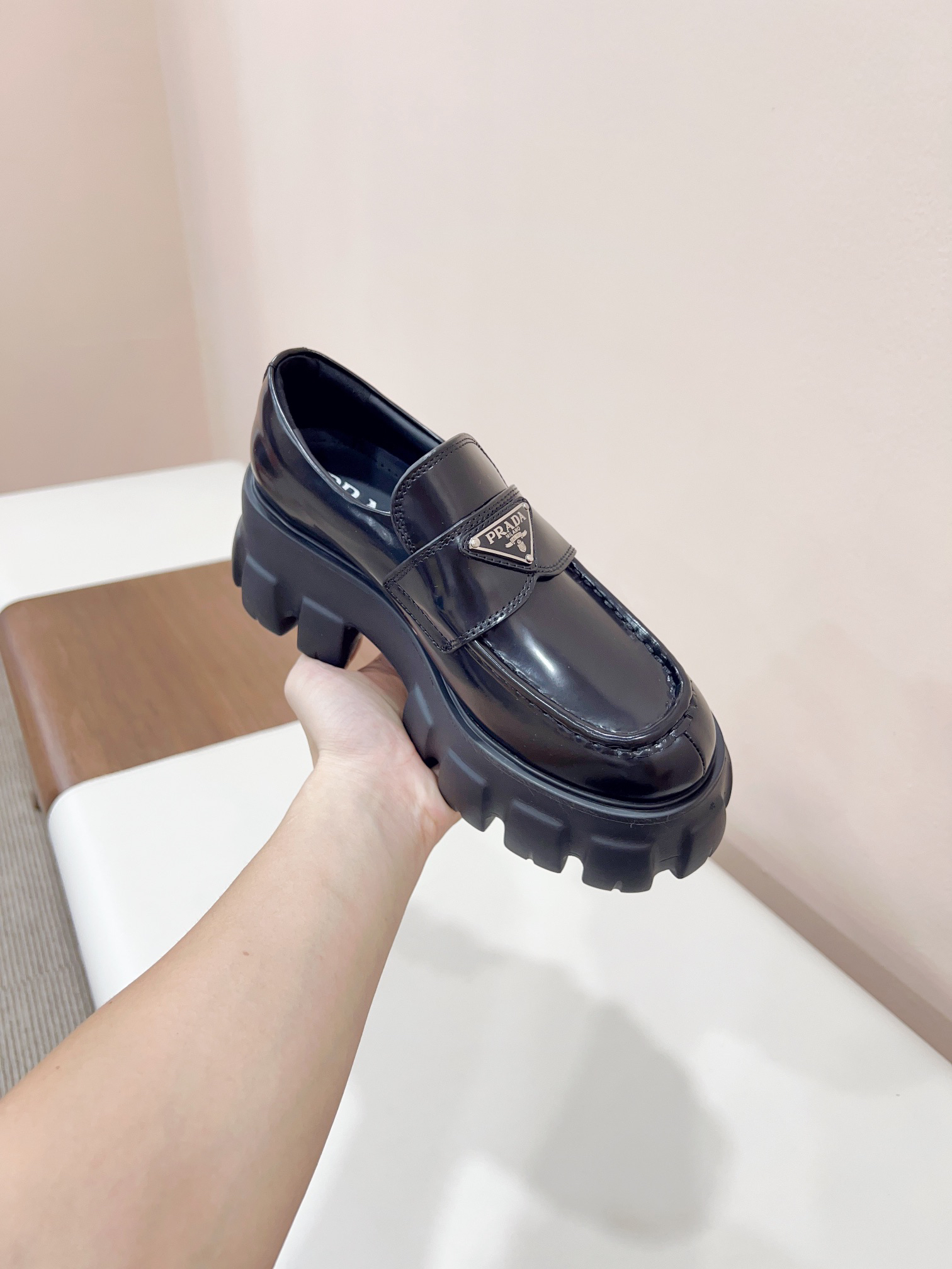 Prada men's leather shoes-48