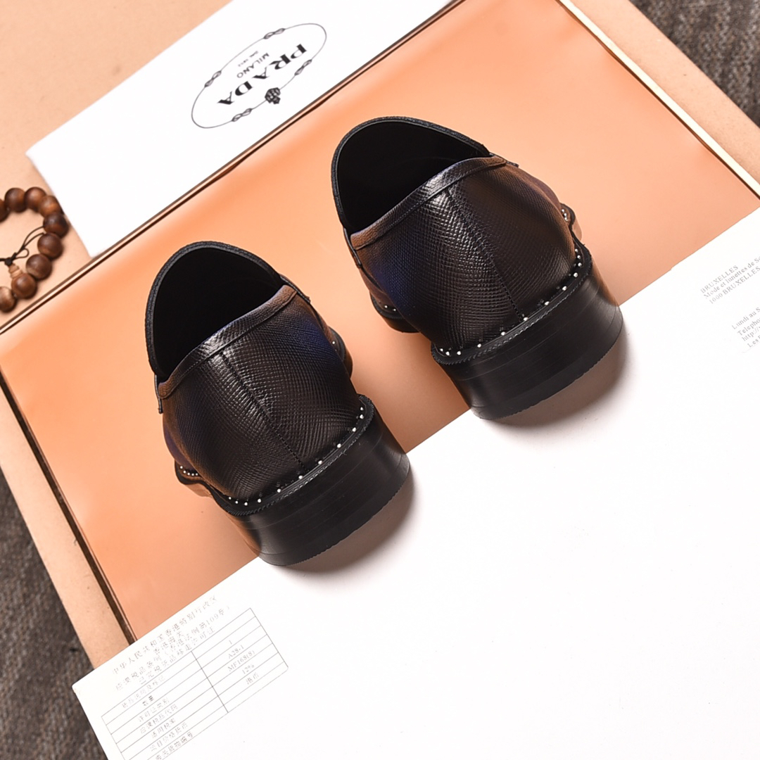 Prada men's leather shoes-41