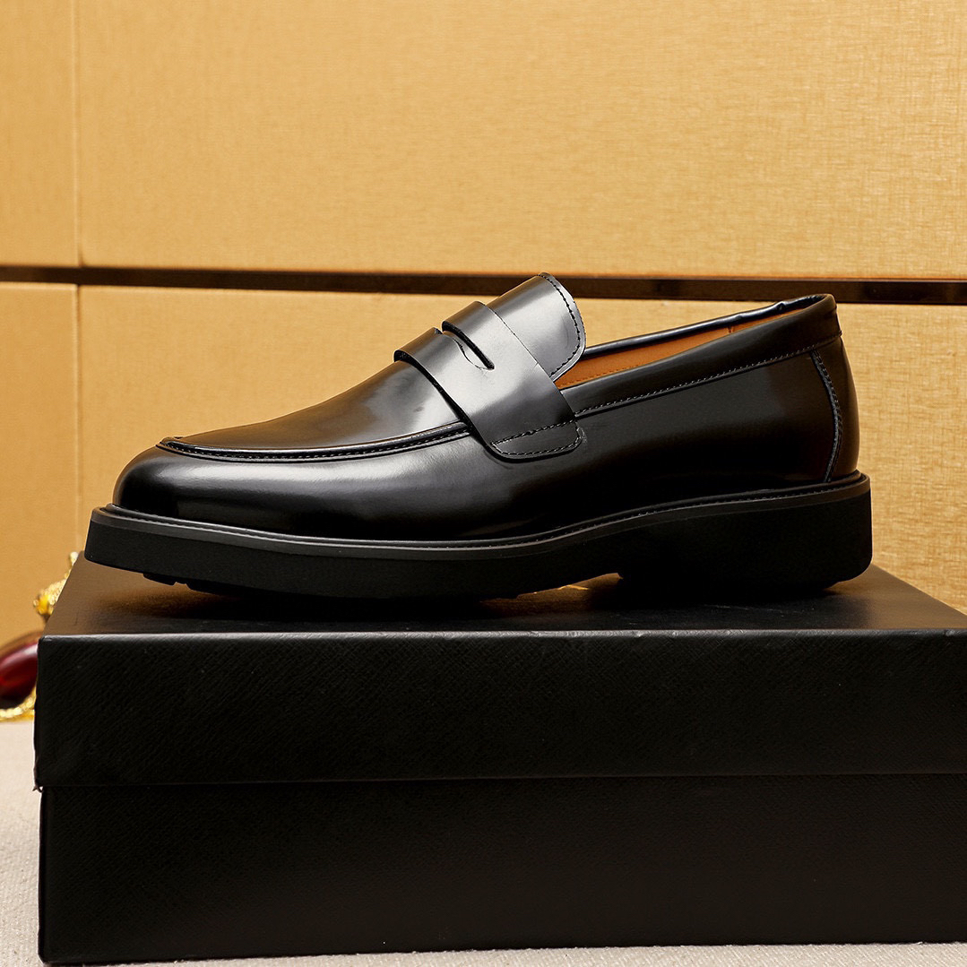 Prada men's leather shoes-55
