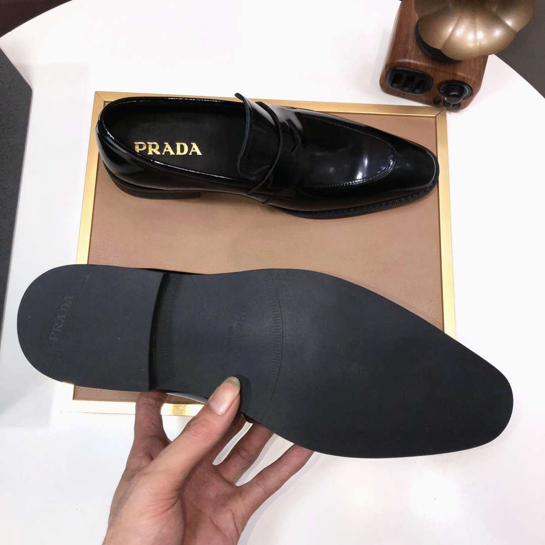 Prada men's leather shoes-45