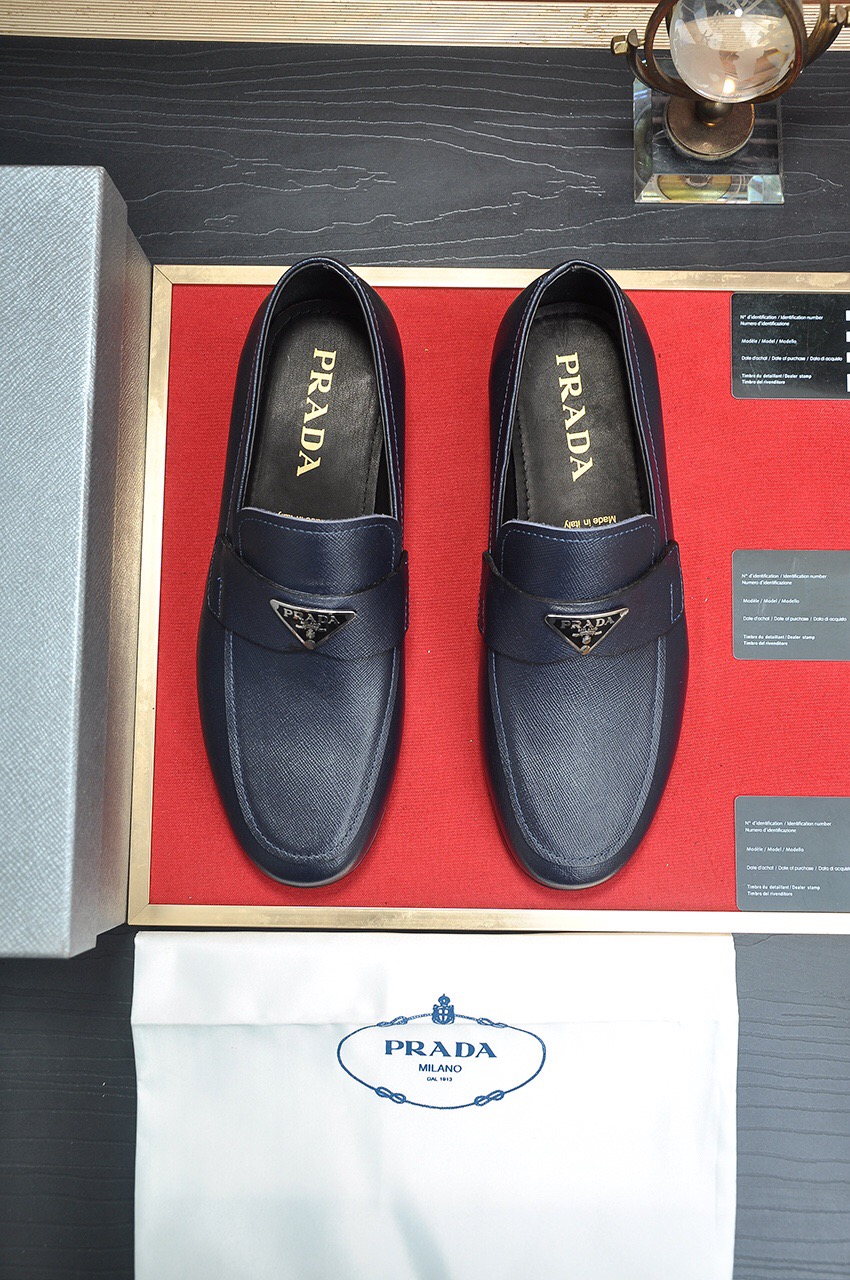 Prada men's leather shoes-25