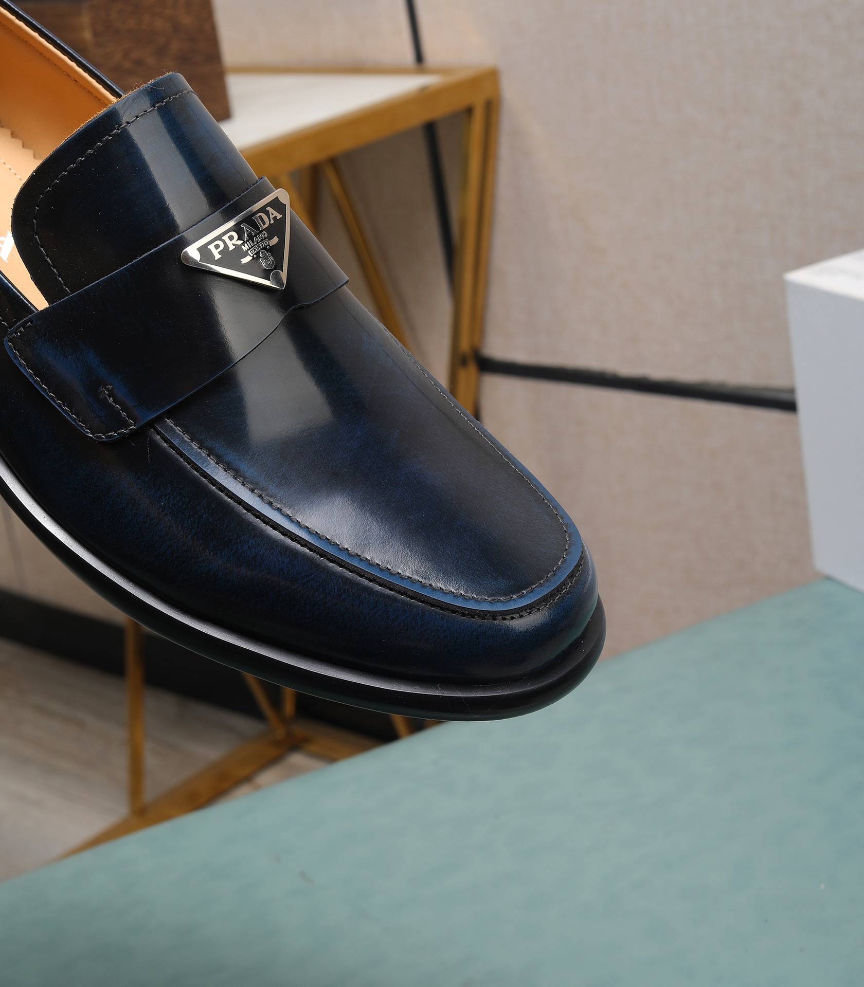 Prada men's leather shoes-37