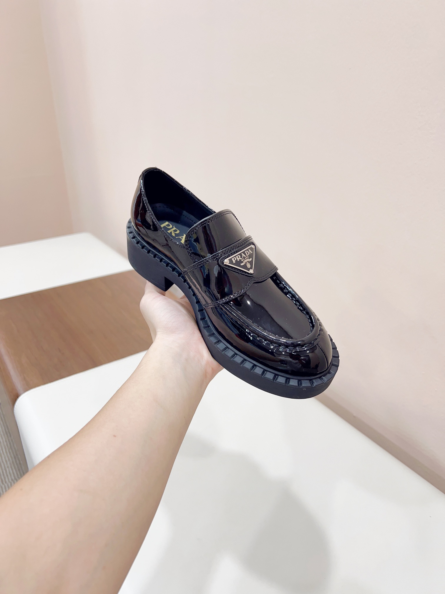 Prada women's leather shoes-42