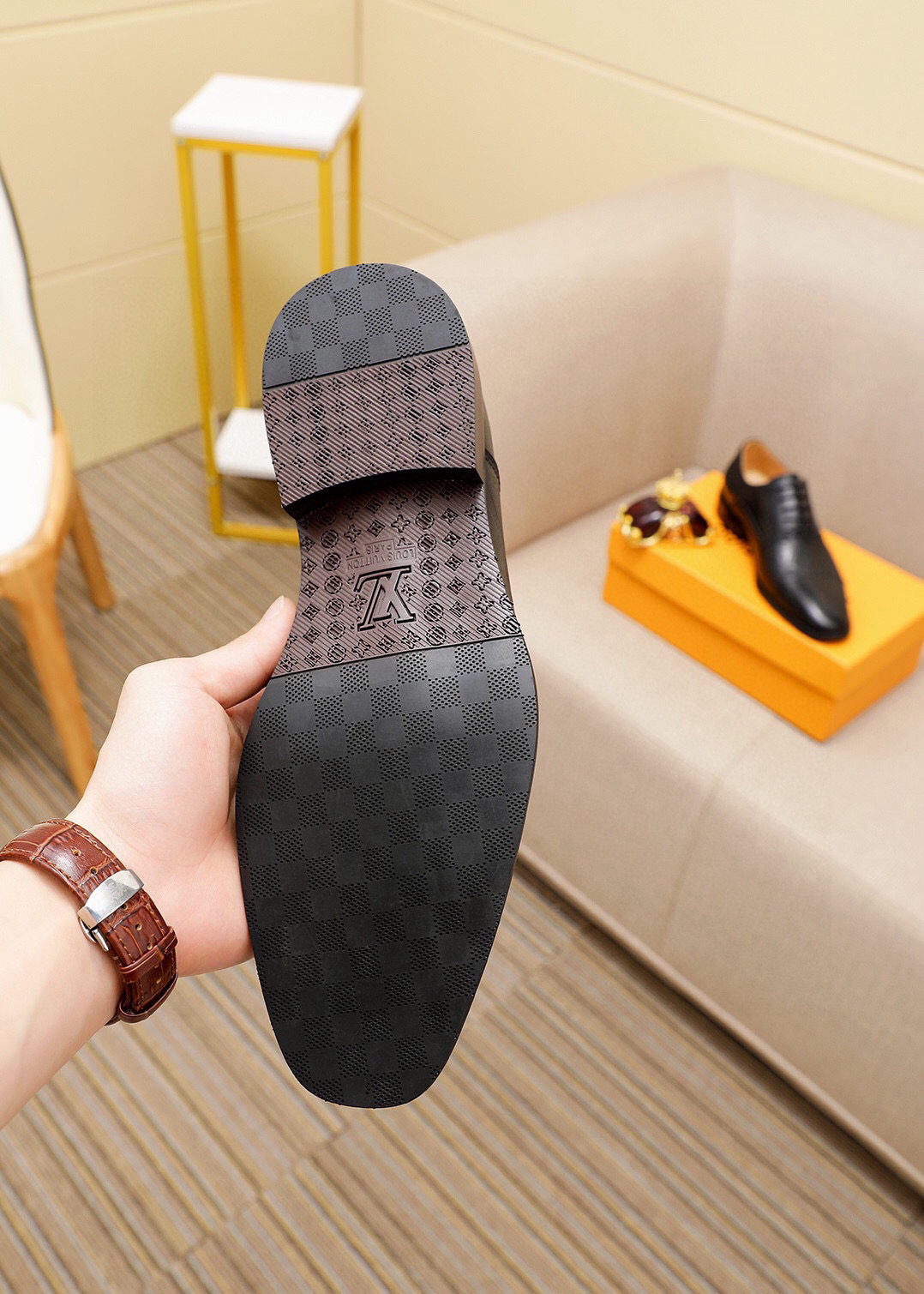 LV women's leather shoes-37