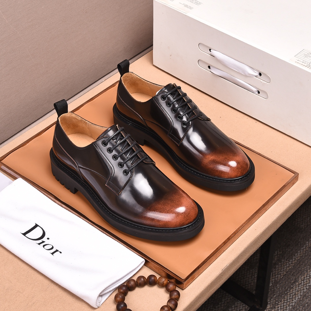 Dior men's leather shoes-7