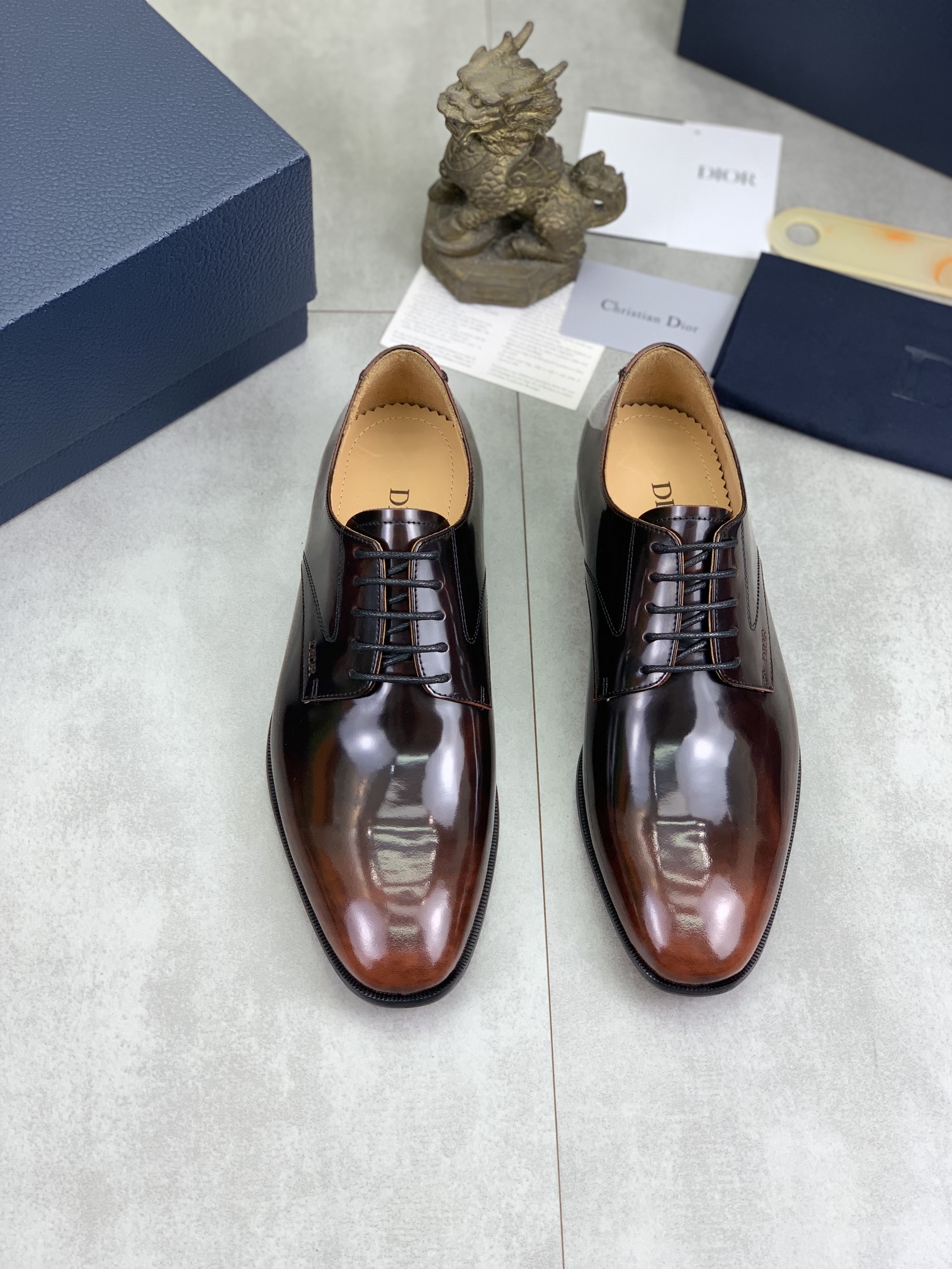 Dior men's leather shoes-59