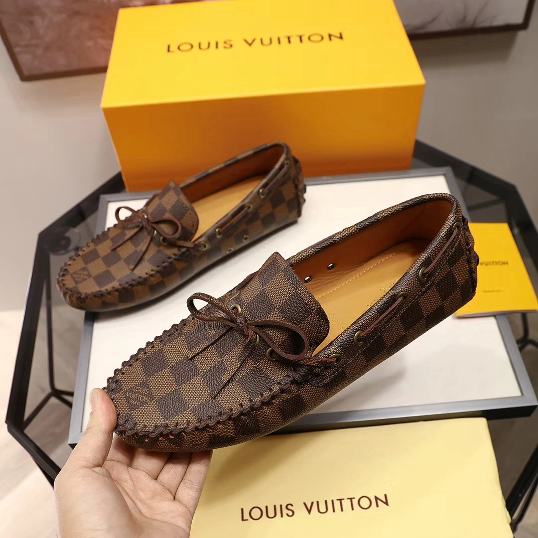 LV women's leather shoes-30