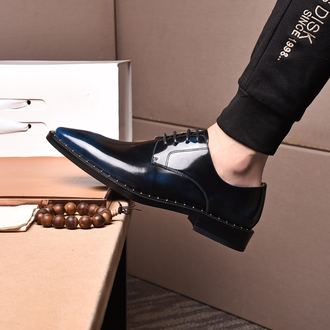 Prada men's leather shoes-81