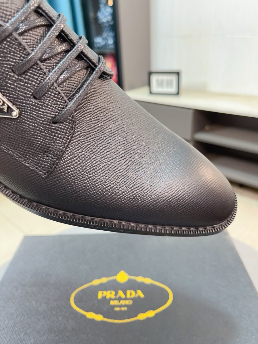 Prada men's leather shoes-43
