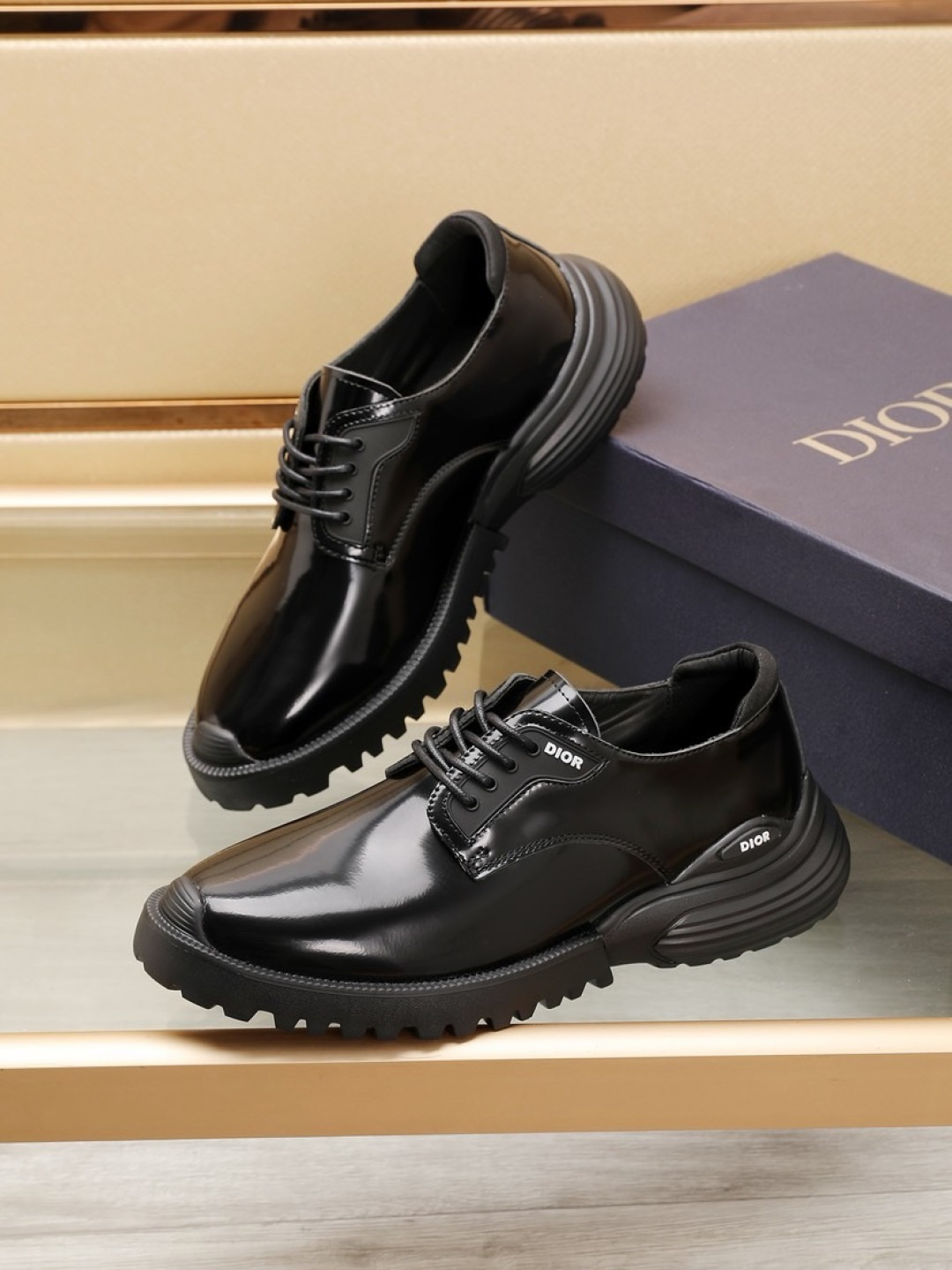 Dior men's leather shoes-76