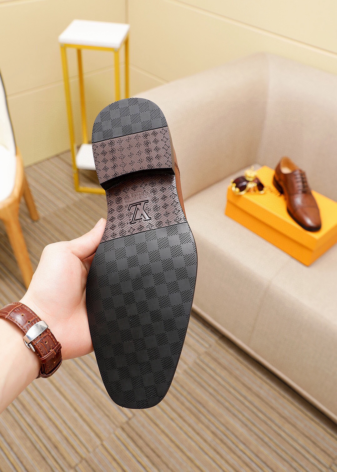 LV women's leather shoes-36