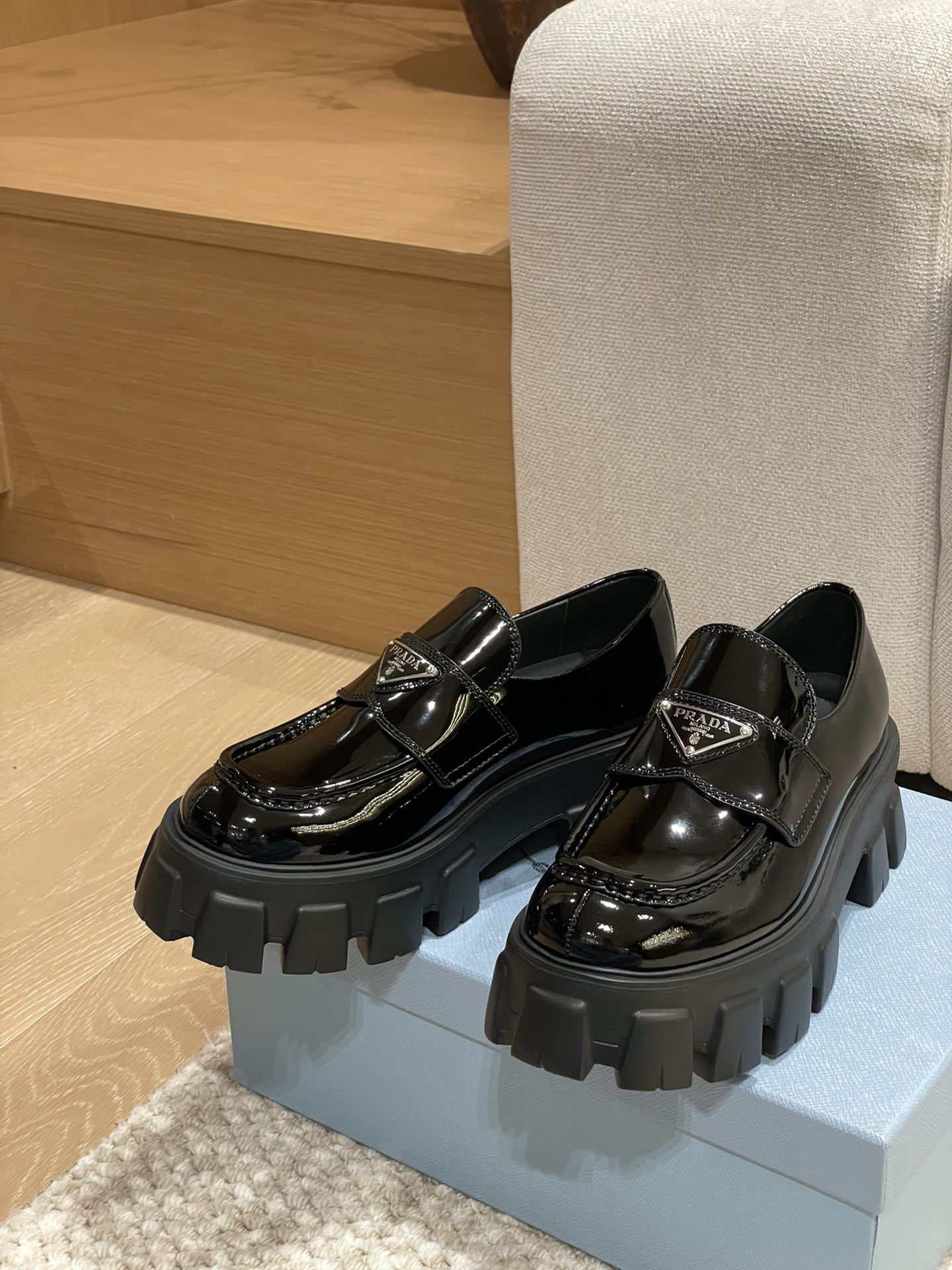 Prada women's leather shoes-37