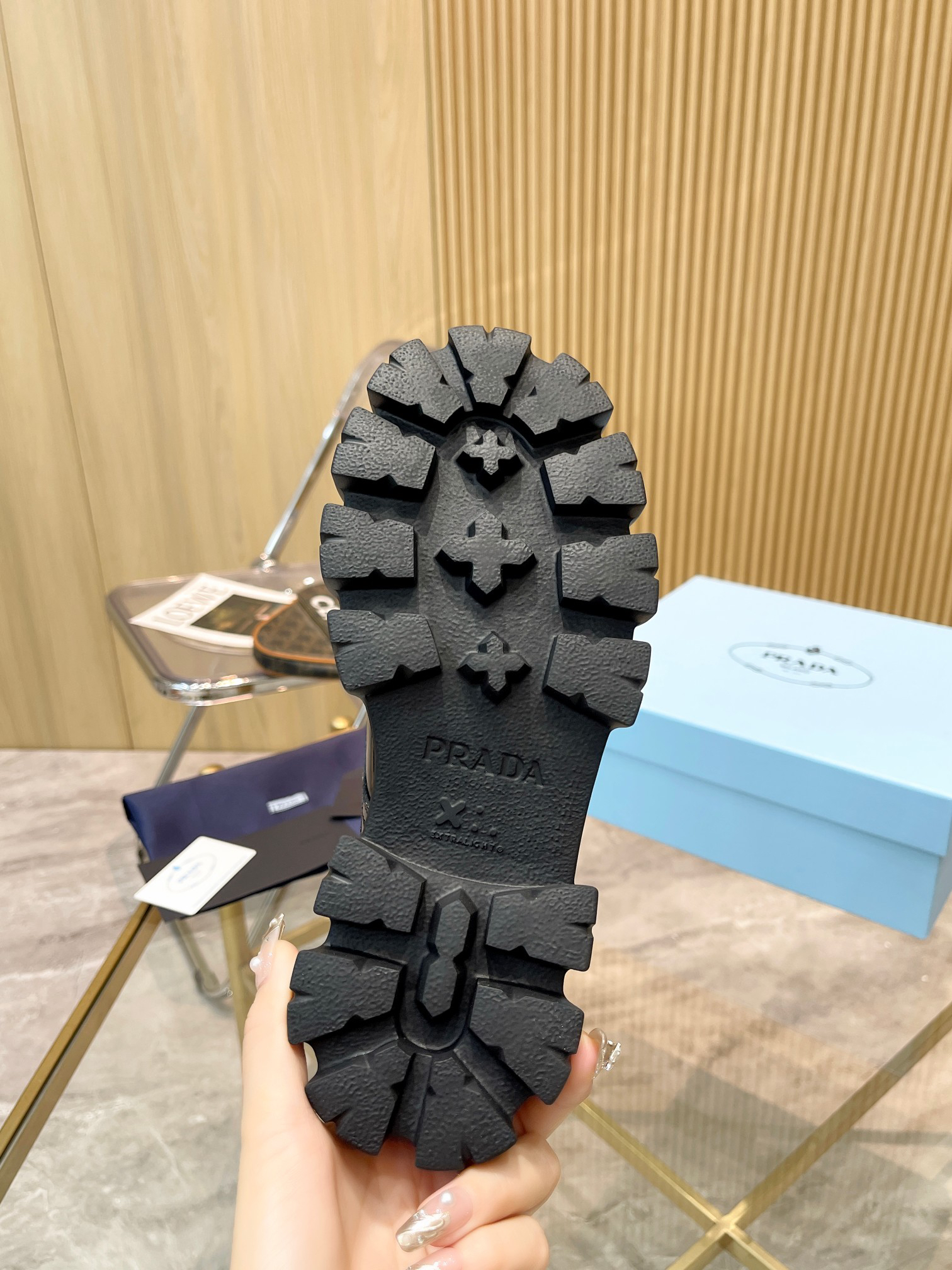 Prada women's leather shoes-25