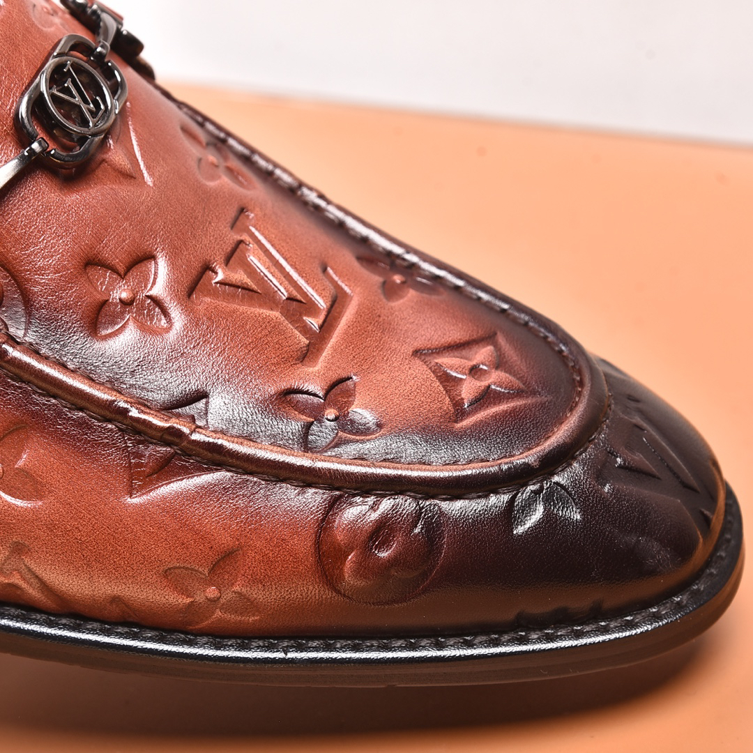 LV men's leather shoes-9