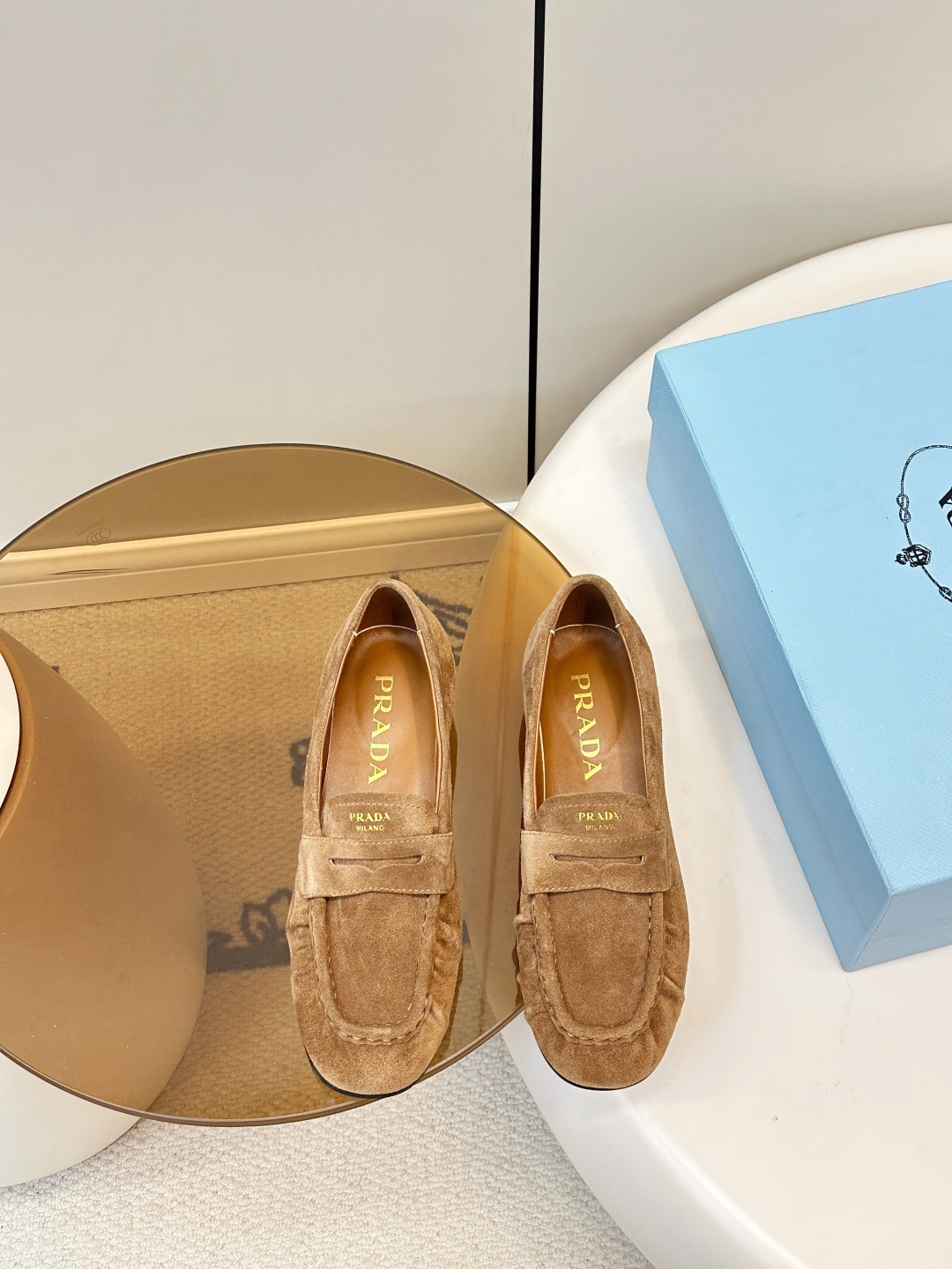 Prada women's leather shoes-47