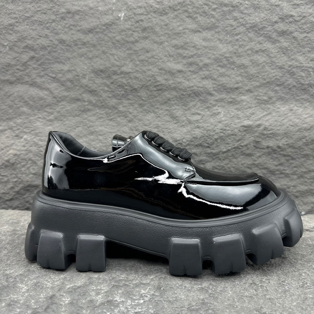 Prada men's leather shoes-68