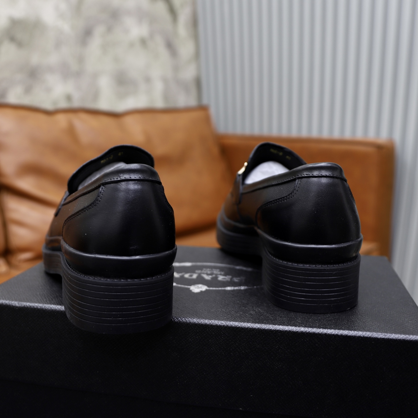 Prada men's leather shoes-65