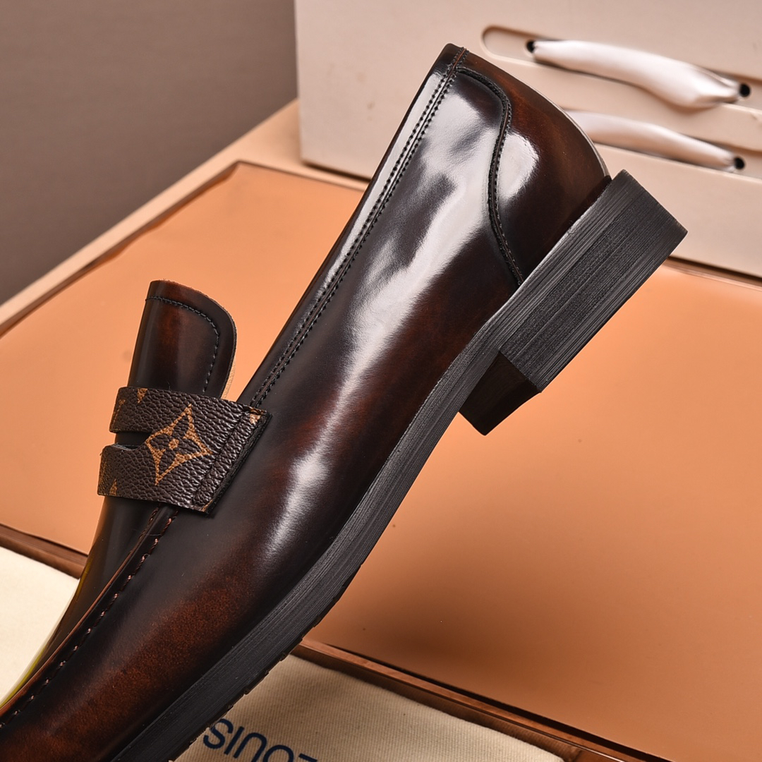 LV men's leather shoes-45