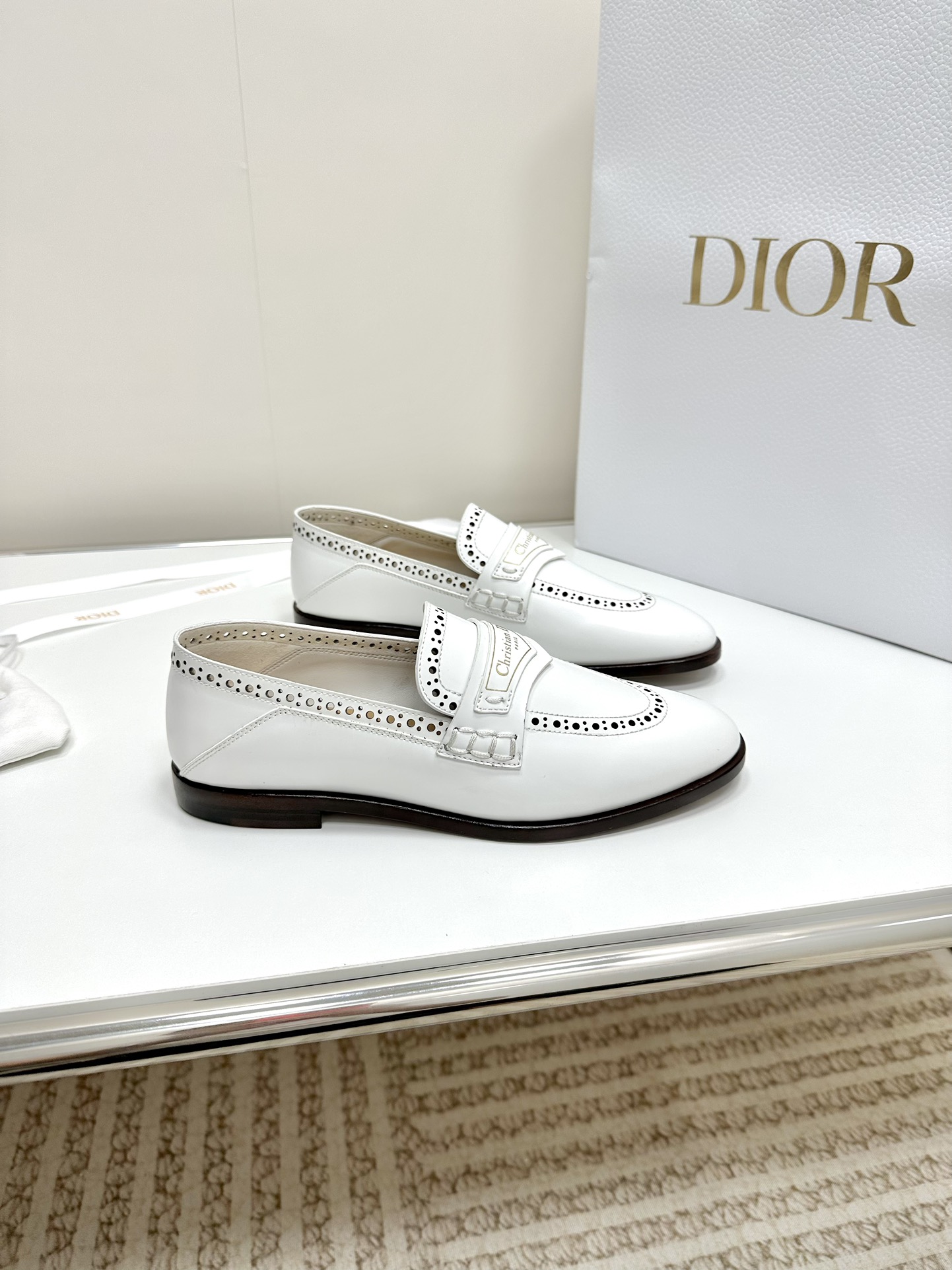 Dior women's leather shoes-12