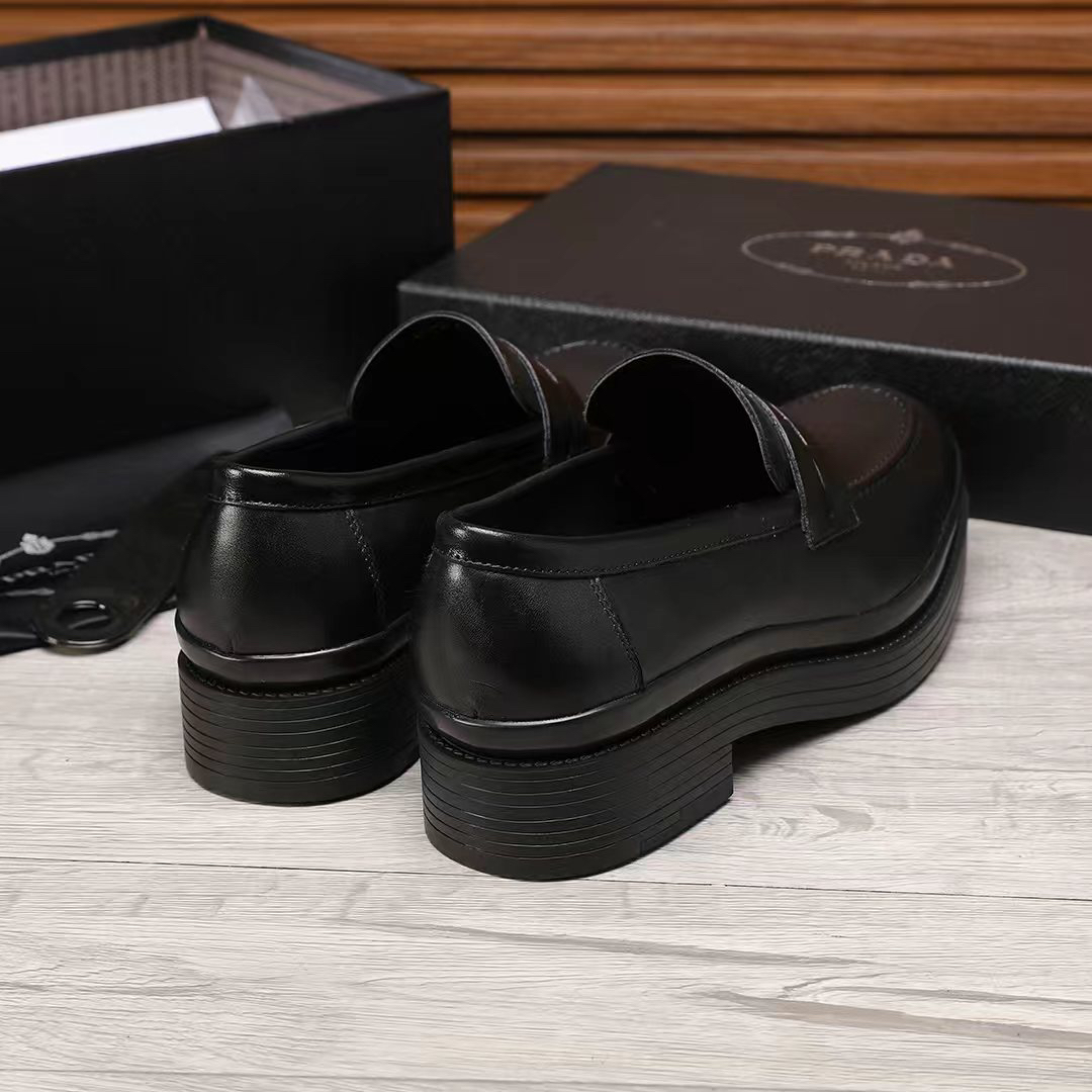 Prada men's leather shoes-79