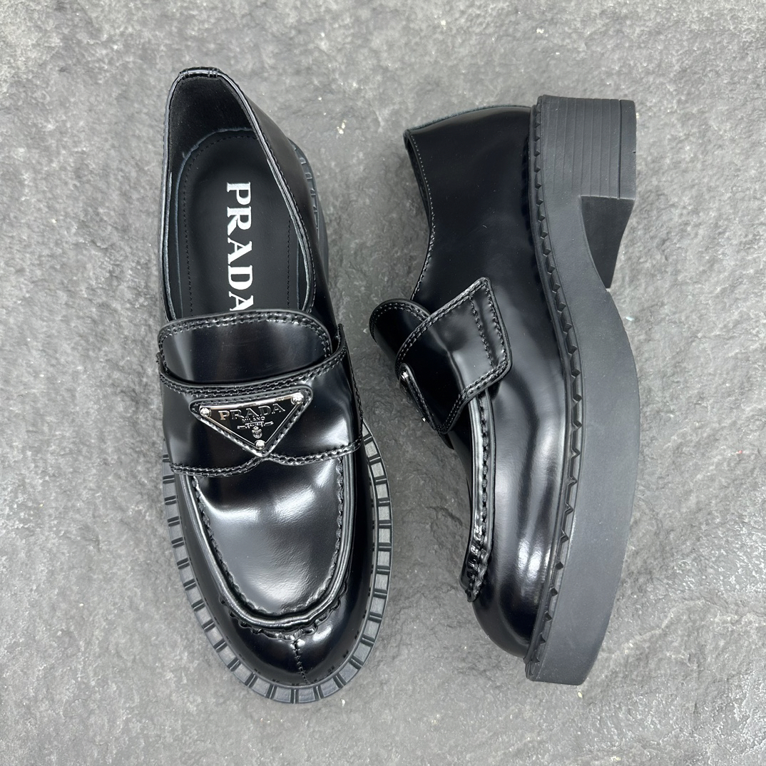 Prada men's leather shoes-69