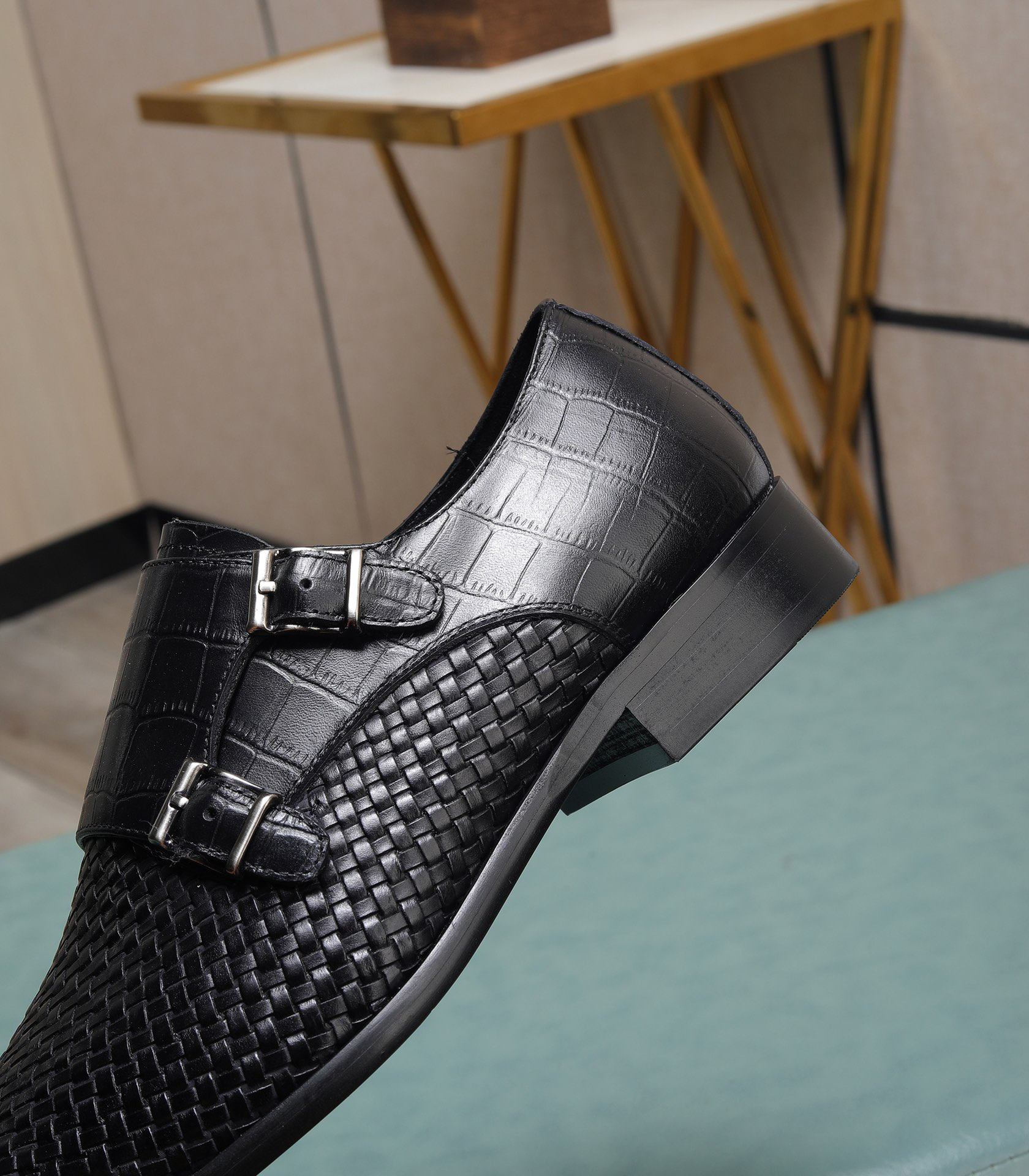 LV men's leather shoes-54