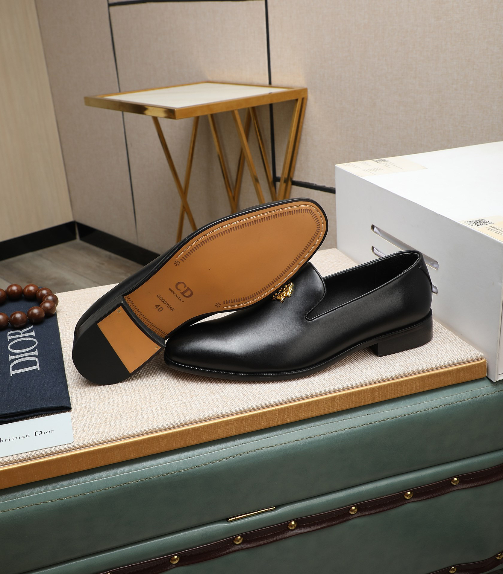 Dior men's leather shoes-80