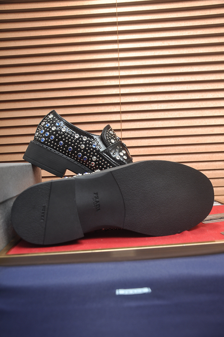 Prada men's leather shoes-50