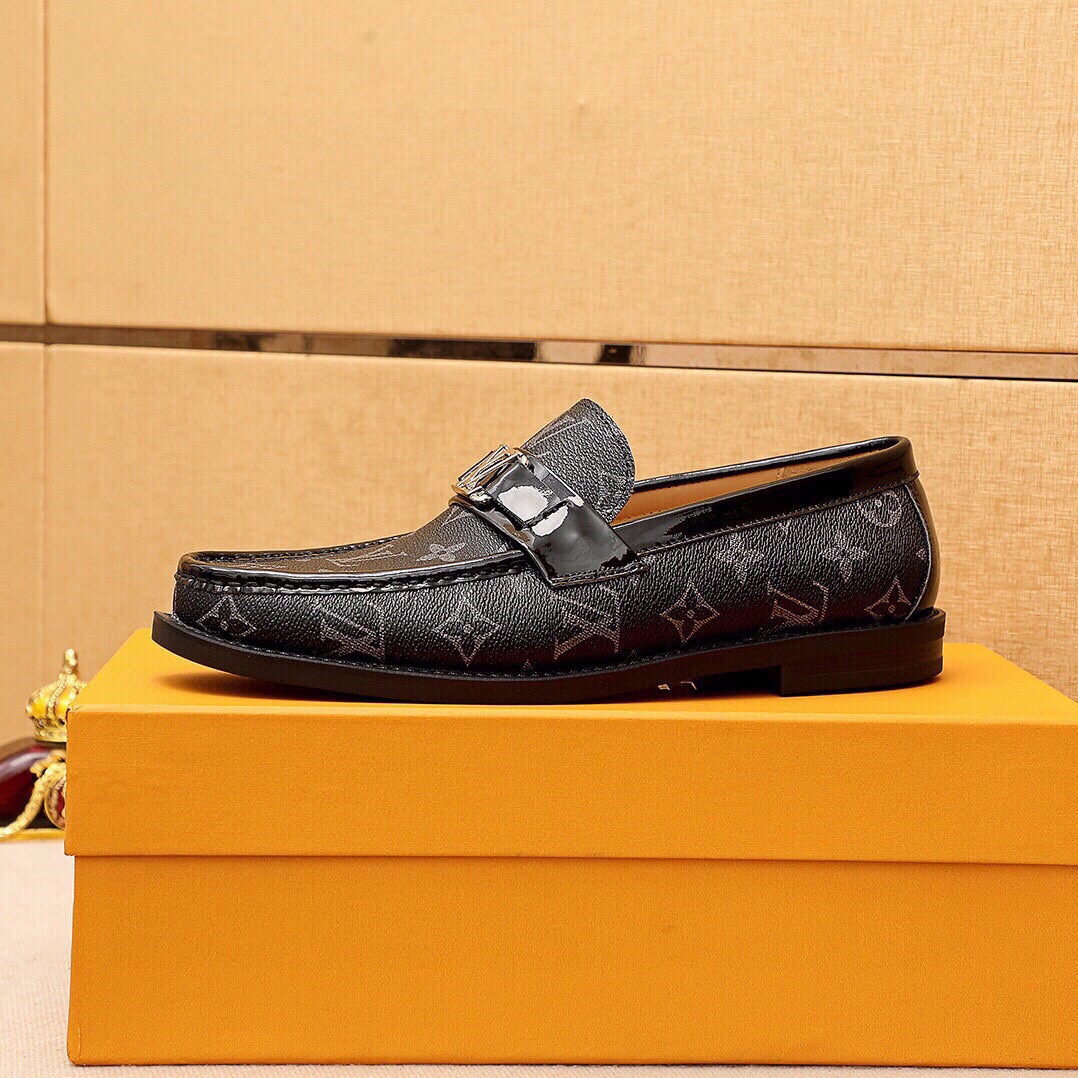 LV men's leather shoes-63