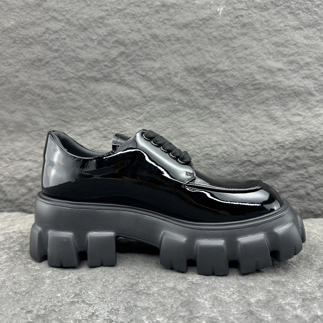 Prada men's leather shoes-68