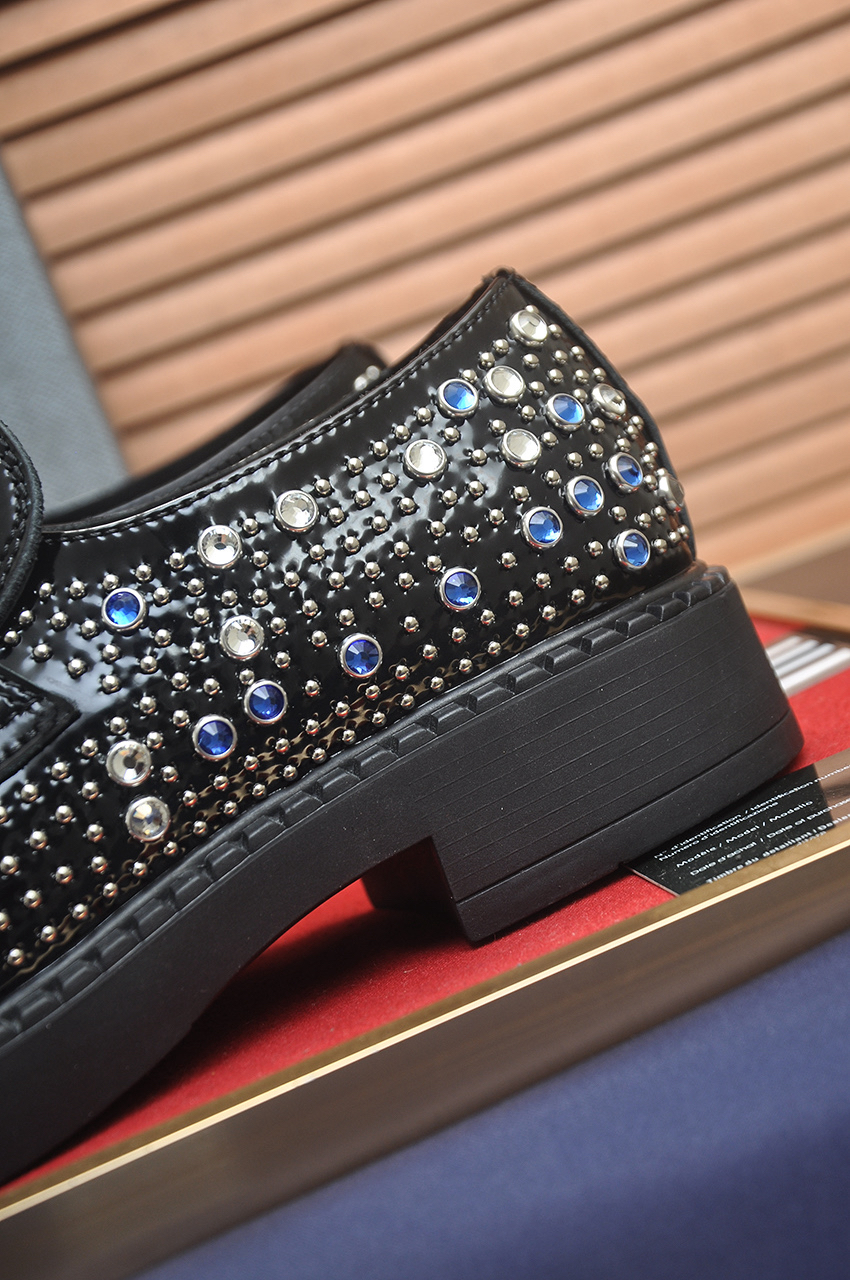 Prada men's leather shoes-50