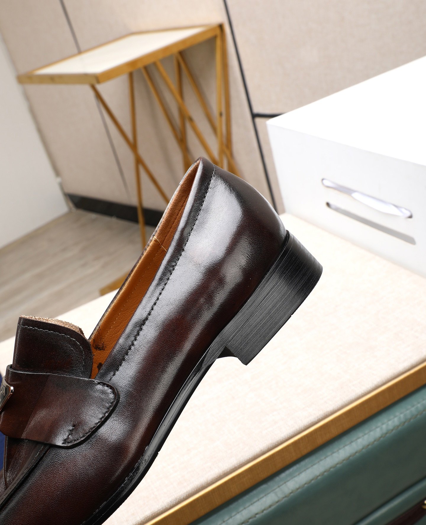 Prada men's leather shoes-57