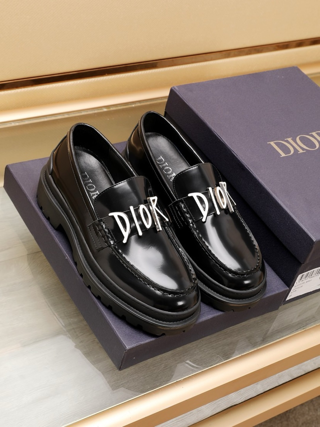 Dior men's leather shoes-17
