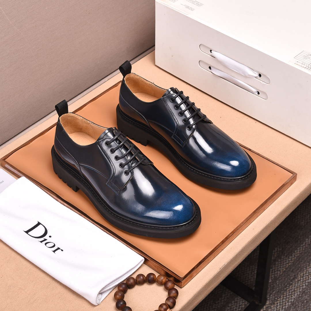 Dior men's leather shoes-6