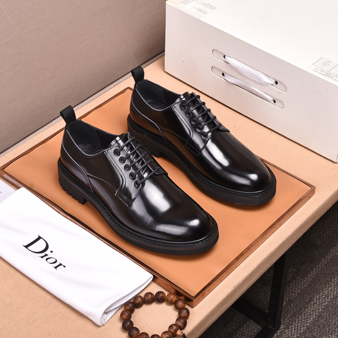 Dior men's leather shoes-8