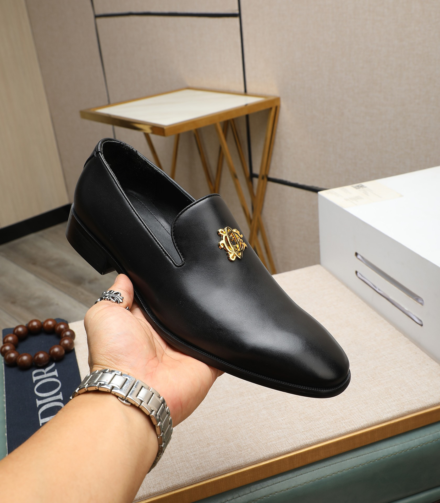 Dior men's leather shoes-80