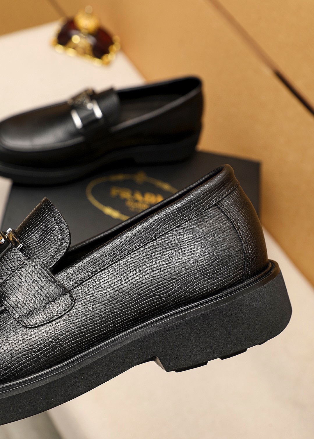 Prada men's leather shoes-54