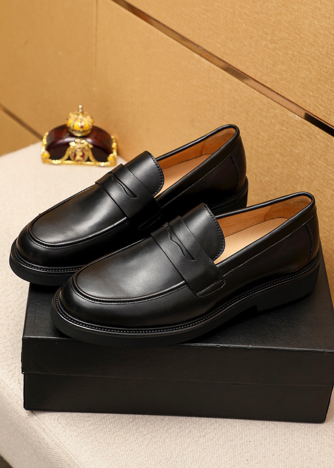 Prada men's leather shoes-52