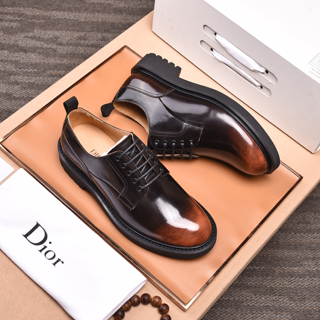 Dior men's leather shoes-7