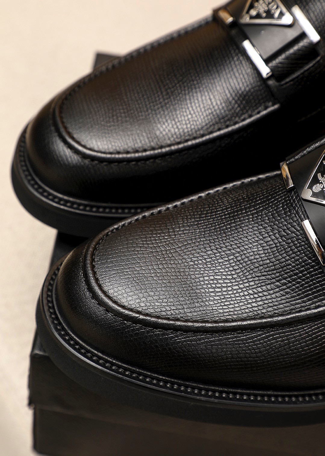 Prada men's leather shoes-54