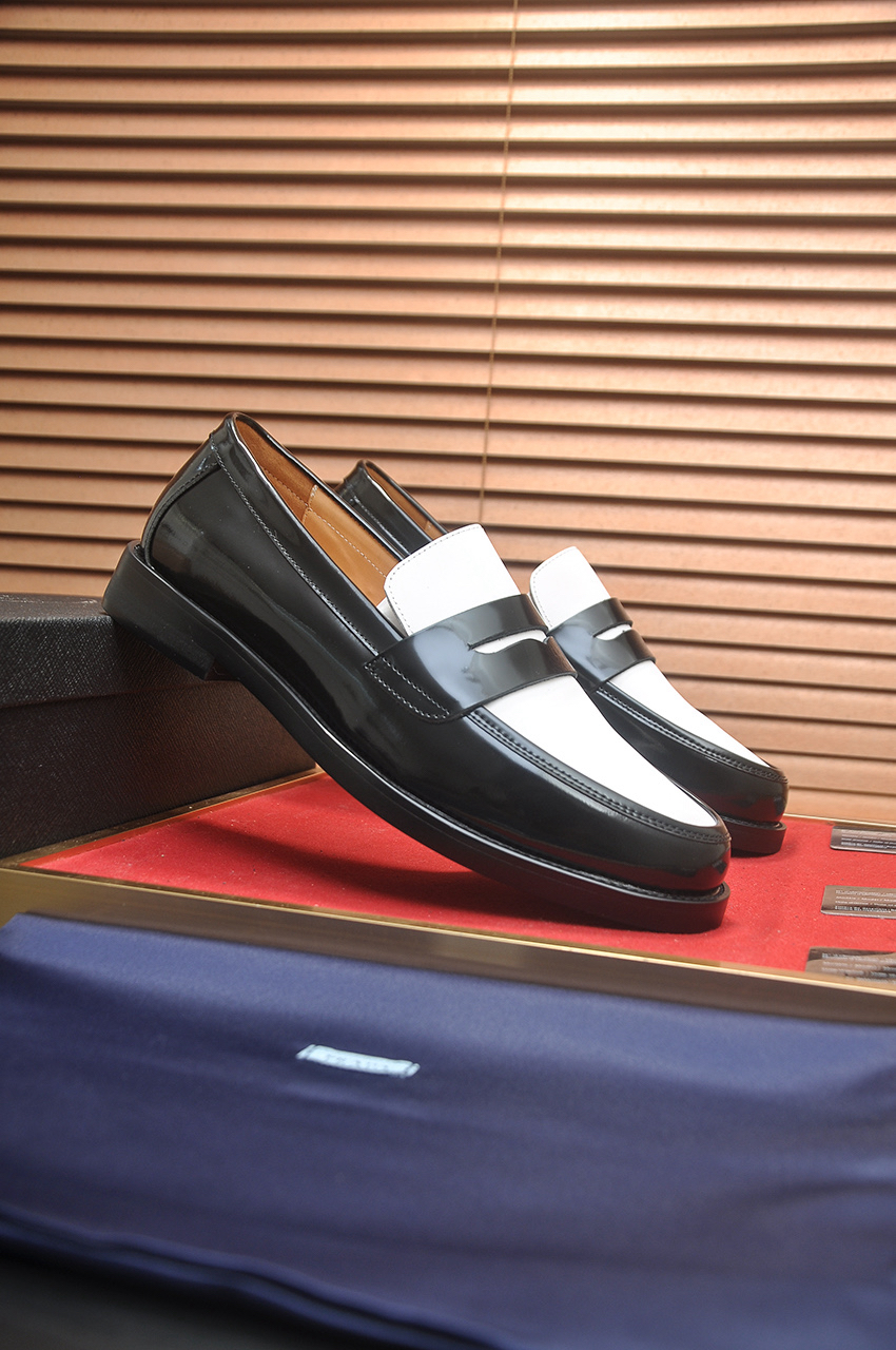 Prada men's leather shoes-51