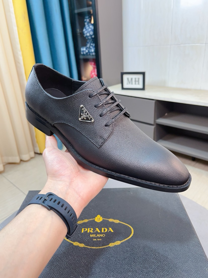 Prada men's leather shoes-43