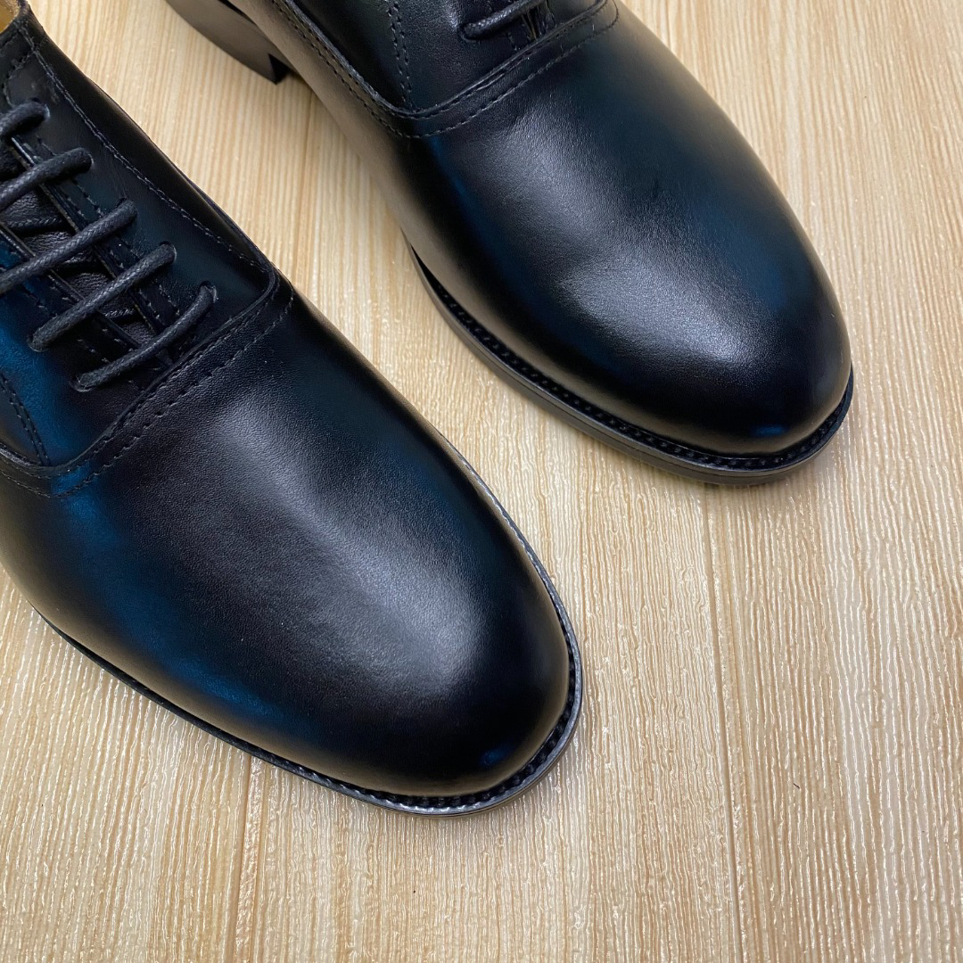 Prada men's leather shoes-4