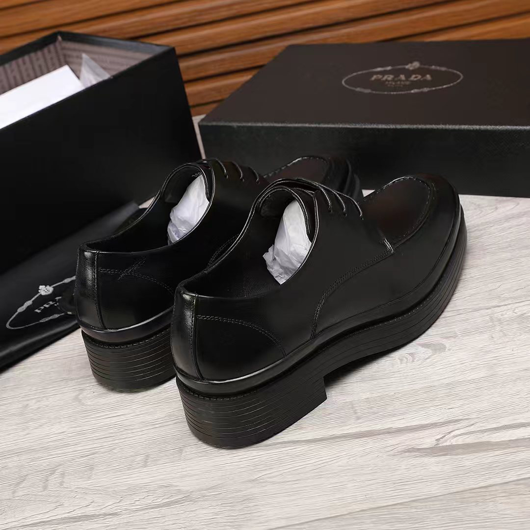 Prada men's leather shoes-76