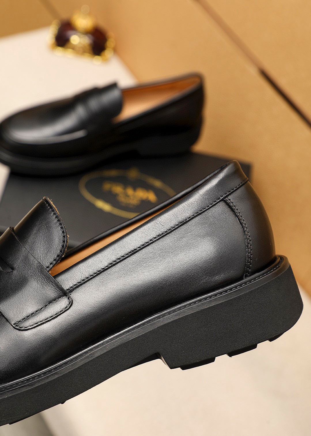 Prada men's leather shoes-52