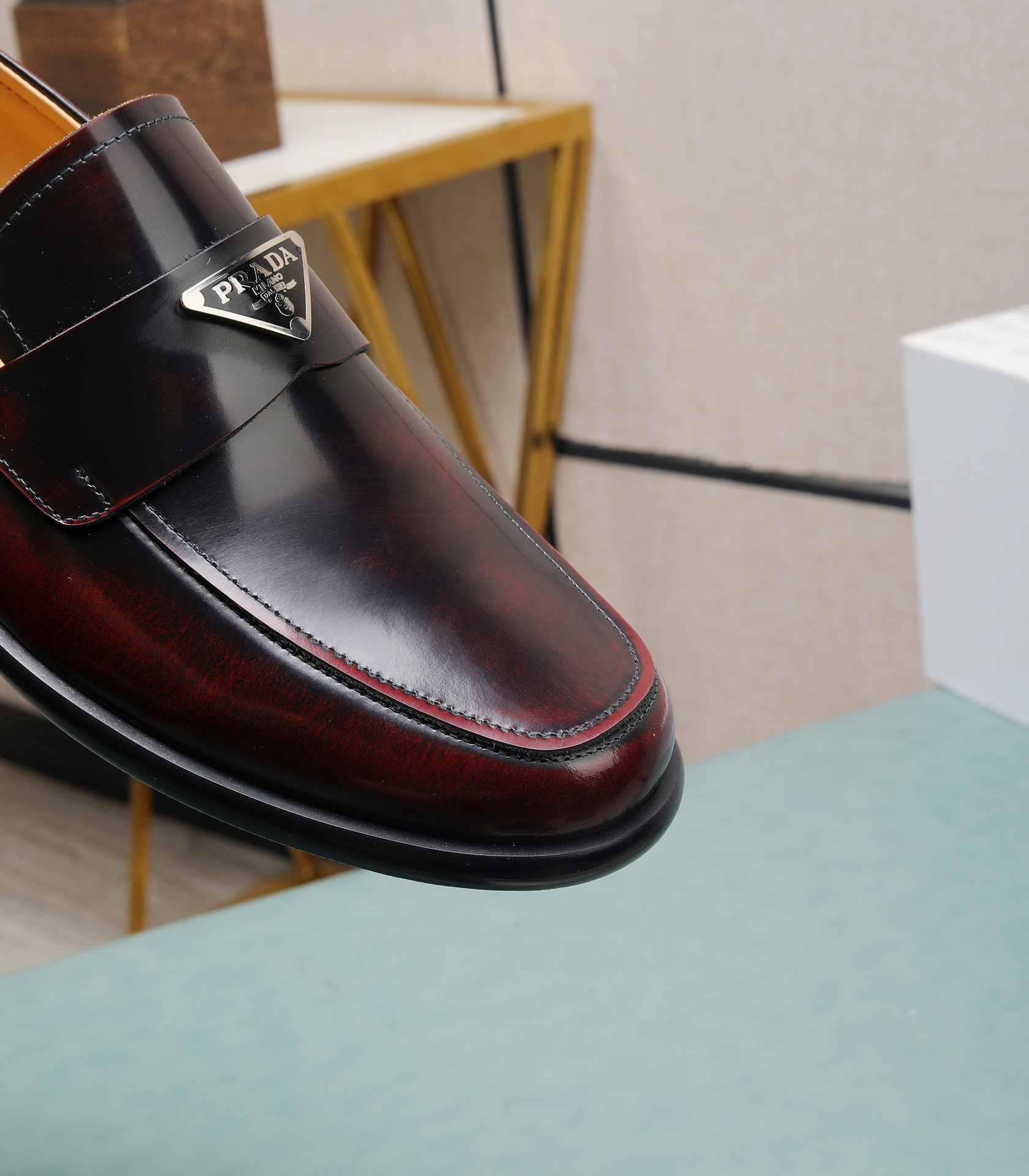 Prada men's leather shoes-31