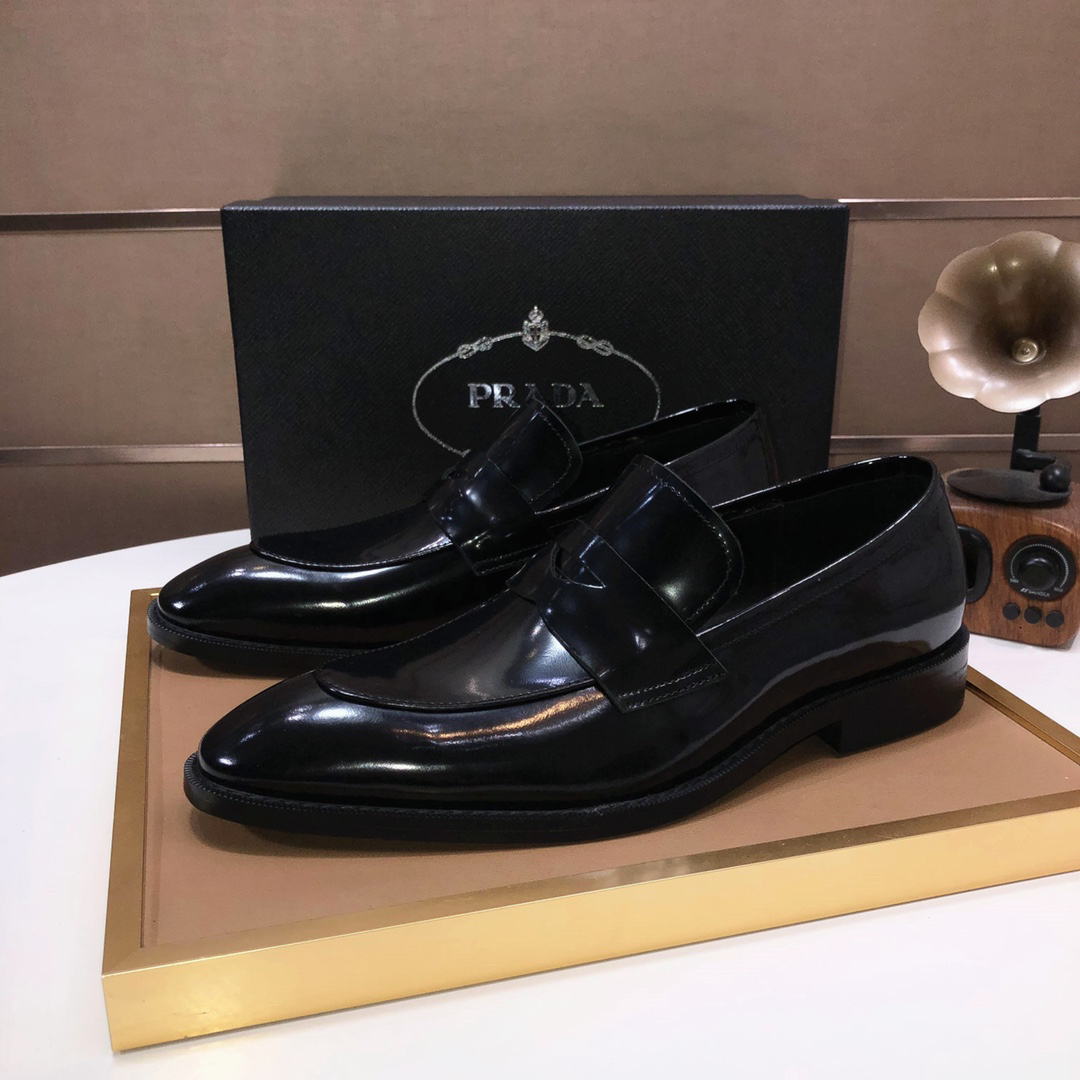 Prada men's leather shoes-45