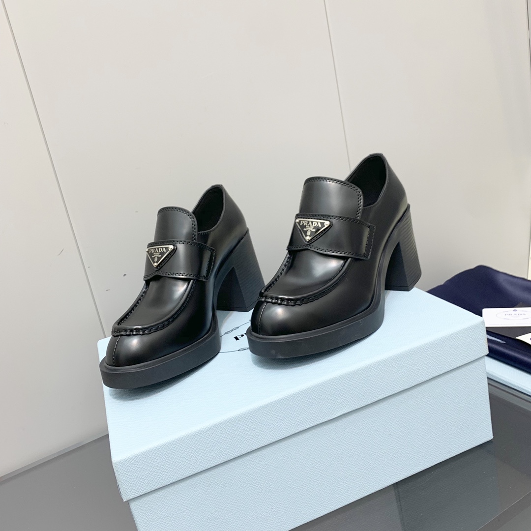 Prada men's leather shoes-20