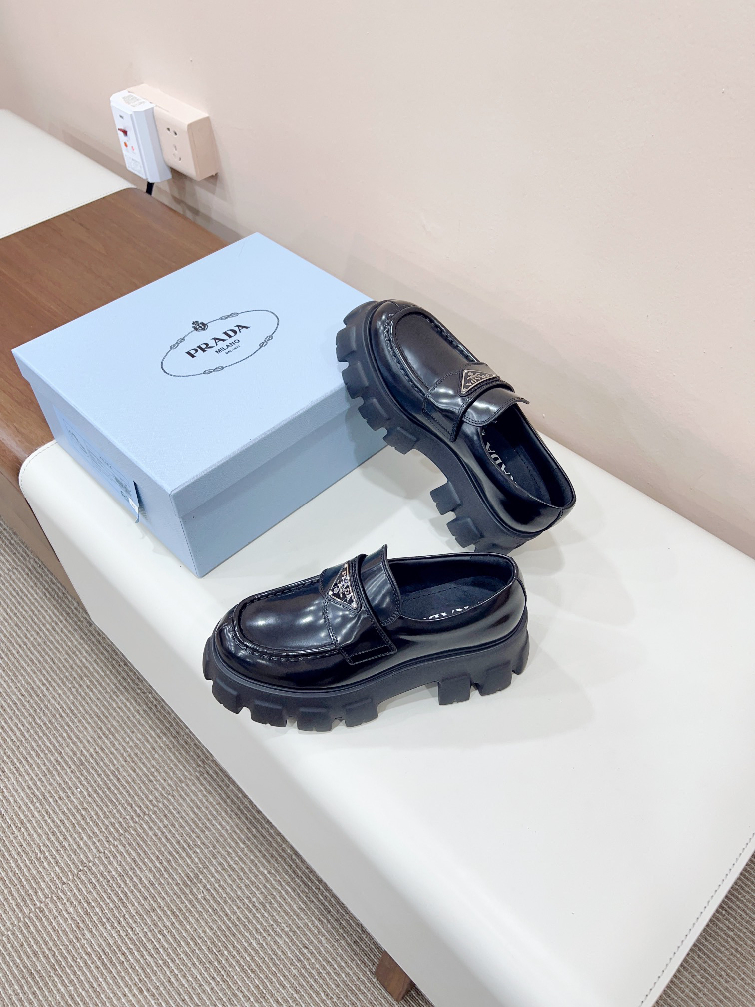 Prada men's leather shoes-48